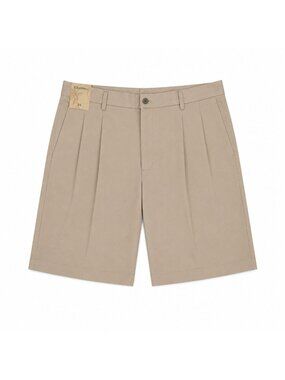 Caribbean Mens Pleated Shorts Size 34 Khaki Golf Resort Casual Preppy Dadcore